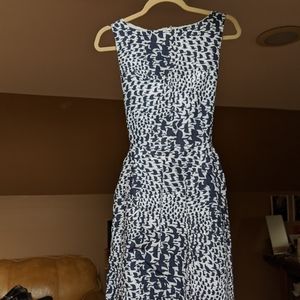 L.L.Bean Signature Poplin printed dress